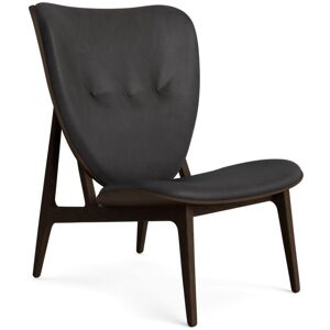 NORR11 Elephant Lounge Chair Leather SH: 38 cm - Dark Smoked Oak/Dunes Anthracite 21003