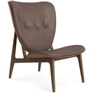 NORR11 Elephant Lounge Chair Leather SH: 38 cm - Light Smoked Oak/Dunes Dark Brown 21001