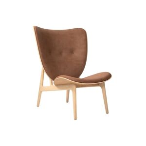 NORR11 Elephant Lounge Chair Leather SH: 38 cm - Natural Oak/Dunes Rust 21002