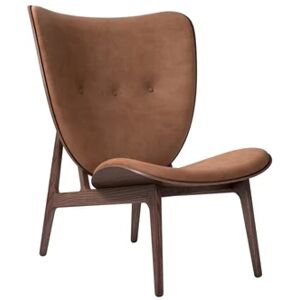 NORR11 Elephant Lounge Chair Leather SH: 38 cm - Dark Smoked Oak/Dunes Rust 21002