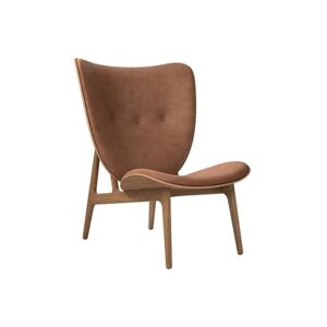 NORR11 Elephant Lounge Chair Leather SH: 38 cm - Light Smoked Oak/Dunes Rust 21002