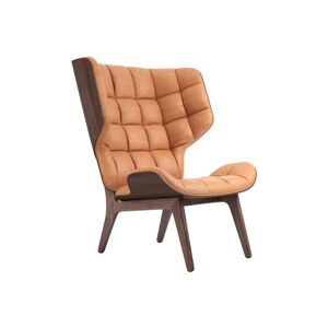 NORR11 Mammoth Chair Leather SH: 35,5 cm - Dark Smoked Oak/Dunes Cognac 21000