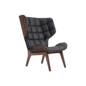 NORR11 Mammoth Chair Leather SH: 35,5 cm - Dark Smoked Oak/Dunes Anthracite 21003