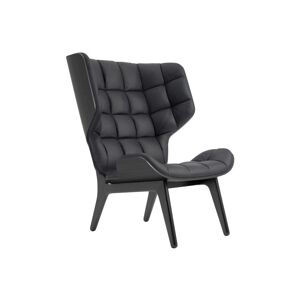 NORR11 Mammoth Chair Leather SH: 35,5 cm - Black Oak/Dunes Anthracite 21003