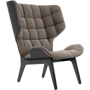 NORR11 Mammoth Chair Velvet SH: 35,5 cm - Black Oak/Velvet Taupe 710