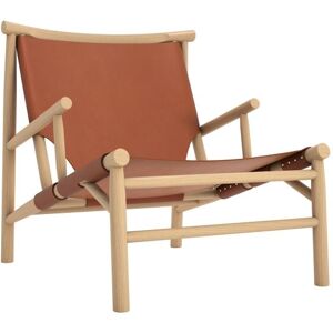 NORR11 Samurai Chair H: 75 cm - Natural Oak/Harness Leather Cognac 97147