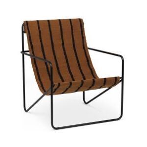 Ferm Living Desert Lounge Chair 63x77,5 cm - Black/Stripes OUTLET
