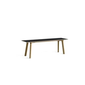 HAY CPH Deux 215 Bench 140x35x45 cm - Lacquered Solid Oak/Ink Black Laminate