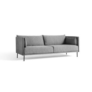 HAY Silhouette 3 Personers Sofa Mono L:212 cm - Hallingdal 166 / Black Powder Coated Steel