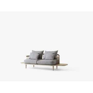 &Tradition Fly SC3 Sofa w. Side Tables L: 240 cm - White Oiled Oak/Hot Madison 094