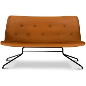 Bent Hansen Primum 2 pers. sofa L: 124 cm - Cognac Adrian Læder/Sort Stel