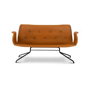 Bent Hansen Primum 2 pers. sofa m. Armlæn L: 140 cm - Cognac Adrian Læder/Sort Stel