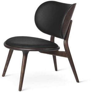 Mater The Lounge Chair SH: 40 cm - Black Leather/Sirka Grey Stain Oak