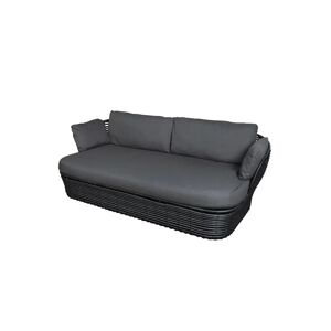 Cane-line Outdoor Basket 2 pers. Sofa inkl. hynder L: 201 cm - Graphite/Grey