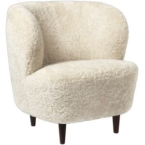 Gubi Stay Lounge Chair Fully Upholstered SH: 40 cm - Moonlight/Smoked Oak