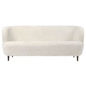 GUBI Stay Sofa Fully Upholstered SH: 40 cm - American Walnut/Off White