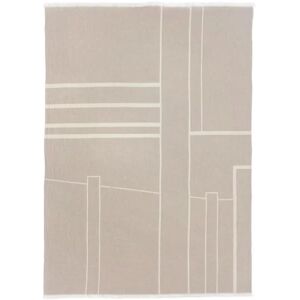 Kristina Dam Studio Architecture Throw Plaid 130x180 cm - Beige/Off White