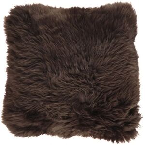 Natures Collection Cushion of New Zealand Sheepskin 50x50 cm - Chocolate