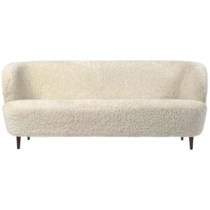Gubi Stay Sofa Fully Upholstered SH: 40 cm - American Walnut/Moonlight