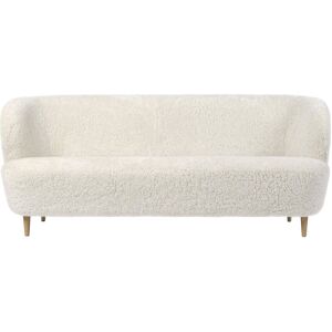 Gubi Stay Sofa Fully Upholstered SH: 40 cm - Oak Semi Matt/Off White