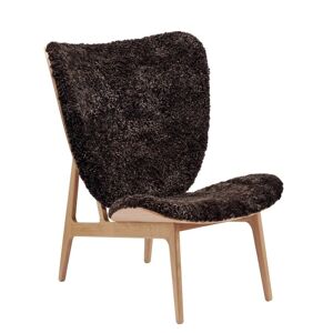 NORR11 Elephant Lounge Chair Sheepskin SH: 38 cm - Natural Oak/Espresso
