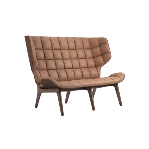 NORR11 Mammoth Sofa Leather SH: 35,5 cm - Dark Smoked Oak/Dunes Camel 21004