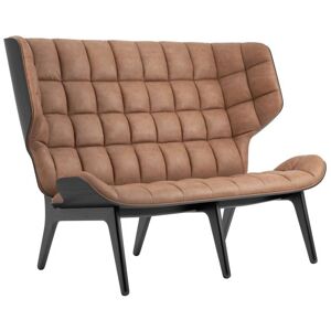 NORR11 Mammoth Sofa Leather SH: 35,5 cm - Black Oak/Dunes Camel 21004