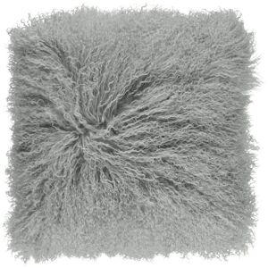 Natures Collection Cushion of Tibetan Sheepskin 40x40 cm - Light Grey