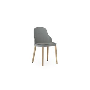 Normann Copenhagen Allez Chair Upholstery Oak Indoor SH: 45,5 cm - Grey / Ultra Leather