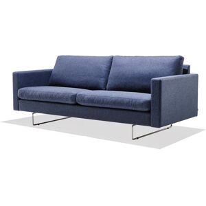 Søren Lund SL 429 2,5 Pers. Sofa L: 214 cm - Main Line Flax Blå/K 16 Sokkel Rustfrit Stål