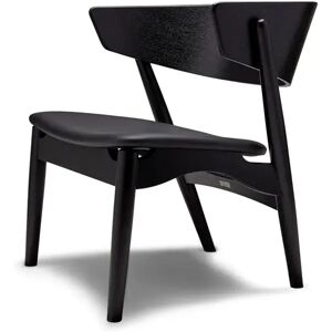 Sibast Furniture No 7 Lounge Chair SH: 35 cm - Black Oak / Black Victory Leather