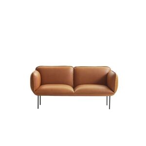 Woud Nakki 2-Seater L: 180 cm - Camo Silk Leather / Cognac