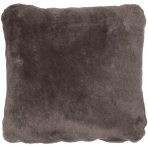 Natures Collection Moccasin New Zealand Sheepskin Cushion 40x40 cm - Dark Grey