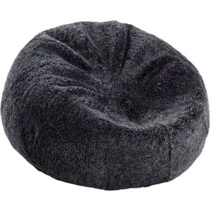 Natures Collection Round Bean Bag in New Zealand Sheepskin 75x28 cm - Anthracite