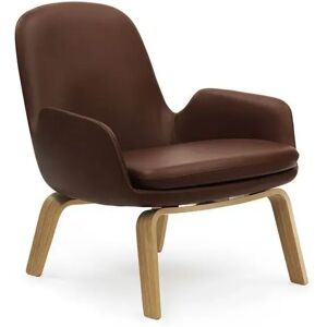 Normann Copenhagen Era Lounge Chair Low Oak SH: 40 cm - Ultra Leather / Cognac 41598