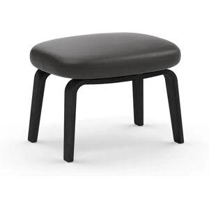 Normann Copenhagen Era Footstool Black Oak H: 39 cm - Ultra Leather / Anthrazite 41580