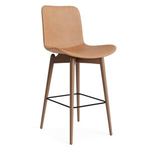 NORR11 Langue Bar Chair Low SH: 65 cm - Light Smoked Beech/Dunes Camel 21004