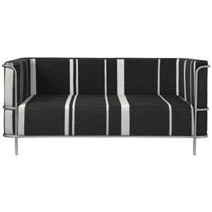 Kristina Dam Studio Modernist 2 pers. Sofa L: 164 cm - Sort Uld / Rustfrit Stål