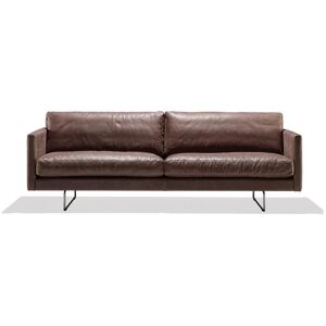 Søren Lund SL 286 2,5 Pers. Sofa L: 215 cm - Teak Genova Læder/Stål Sokkel K16