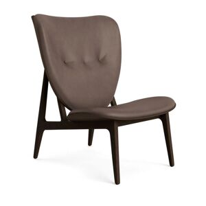 NORR11 Elephant Lounge Chair Leather SH: 38 cm - Dark Smoked Oak/Dunes Dark Brown 21001