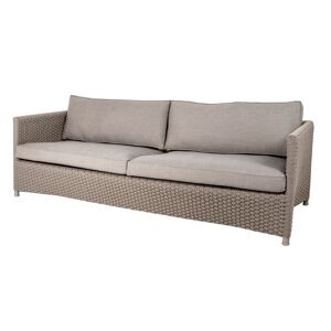 Cane-line Outdoor Diamond 3 Pers. Sofa inkl. Natté Hyndesæt L: 209 cm - Taupe/Soft Rope