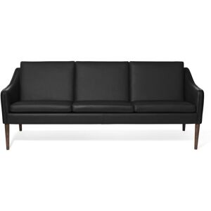 Warm Nordic Mr. Olsen 3 Seater Sofa L: 200 cm - Walnut/Black Leather