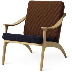 Warm Nordic Lean Back Lounge Chair SH: 41 cm - Oak/Blue/Brown