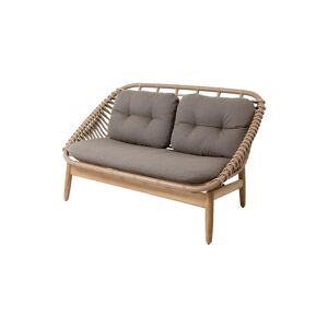 Cane-line Outdoor Strington 2 Pers. Sofa inkl. AirTouch Hyndesæt L: 135 cm - Natural/Teak m. Weave