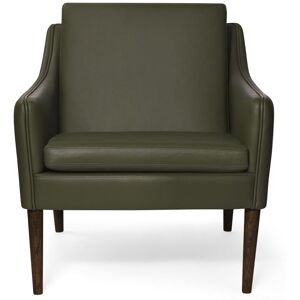 Warm Nordic Mr. Olsen Lounge Chair SH: 46 cm - Walnut/Pickle Green