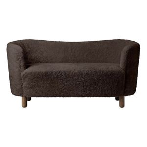 Audo Copenhagen Mingle Sofa L: 154 cm - Sheepskin Espresso/Smoked Oak