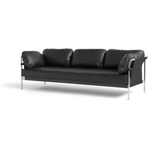 HAY Can 3 Seater L: 247 cm - Sense Black / Chromed Steel