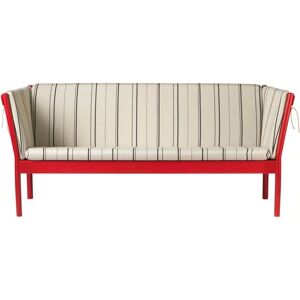 FDB Møbler J149 3 Pers. Sofa Erik Ole Jørgensen L: 185 cm - Eg Ruby Red/Uld Stribet