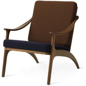 Warm Nordic Lean Back Lounge Chair SH: 41 cm - Teak/Blue/Brown