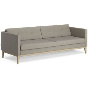 Swedese Madison 3 pers. Sofa med Knapper B: 210 cm - Lakeret Eg/Main Line Flax 02